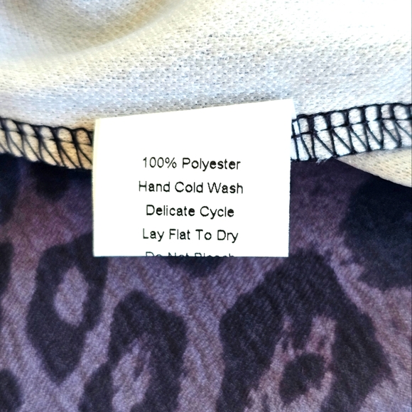 Crazy Train Western Black & Gray Leopard Longsleeve Midi Dress Strappy Back - Picture 7 of 10